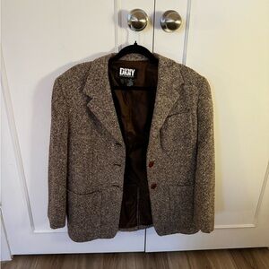 Vintage wool DKNY blazer - size 10